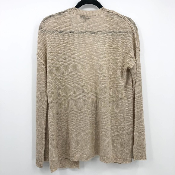 Majorelle Oatmeal Sandra Lurex Knit Front Tie Lightweight Sweater Cardigan - Picture 7 of 9